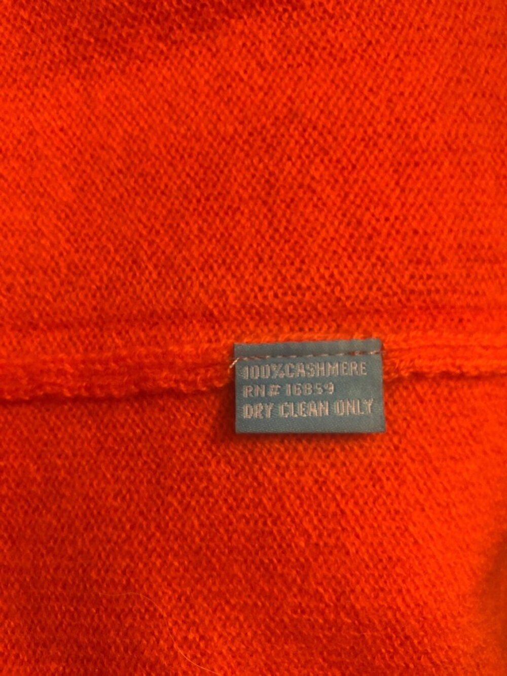 J McLaughlin 100% Cashmere Open Front Orange Cardigan Sweater Size XS - Picture 8 of 8